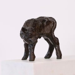 Calf sculpture designed by Gudrun Lauesen for Just Andersen, 1940s, Denmark