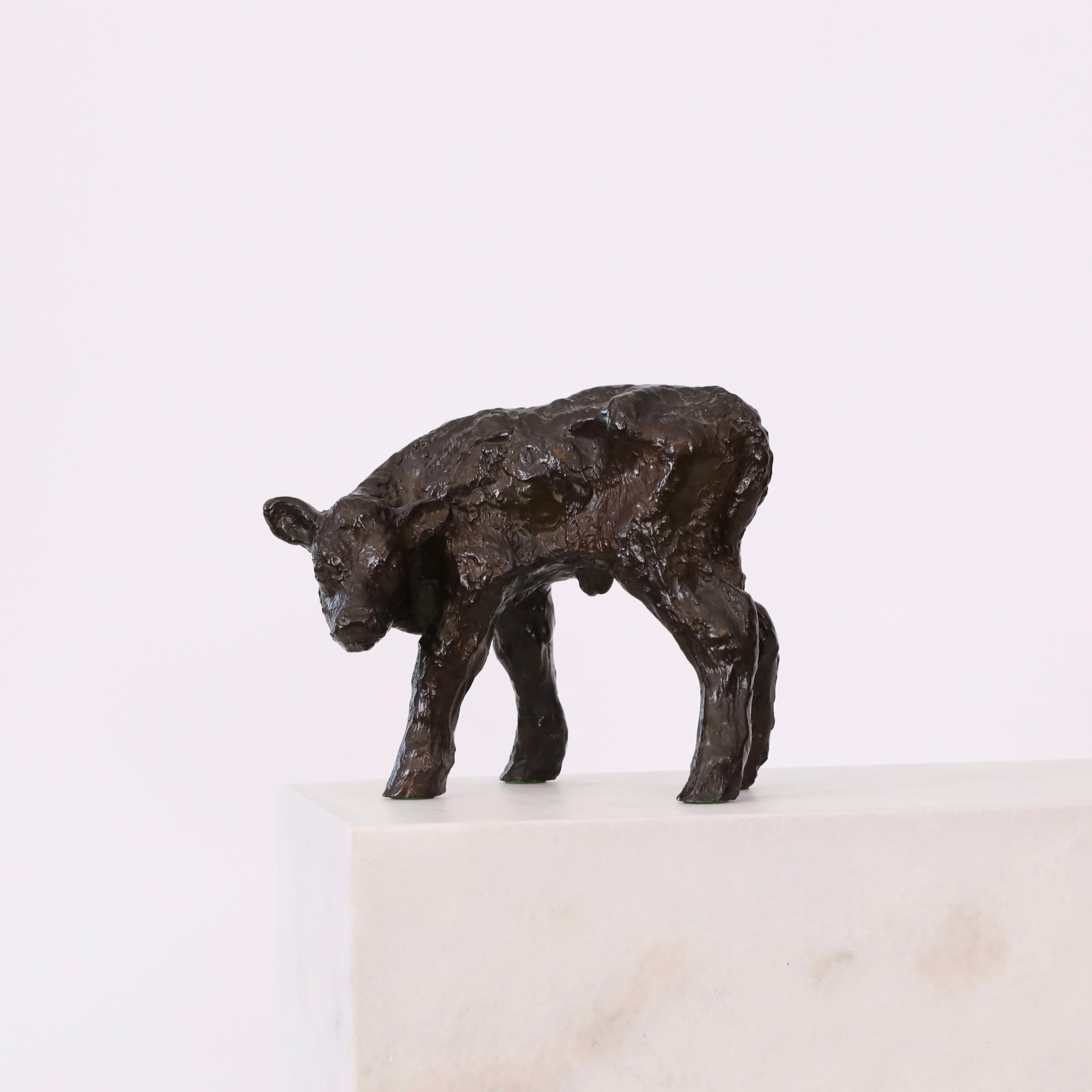 Danois Sculpture de veau conçue par Gudrun Lauesen pour Just Andersen, années 1940, Danemark en vente