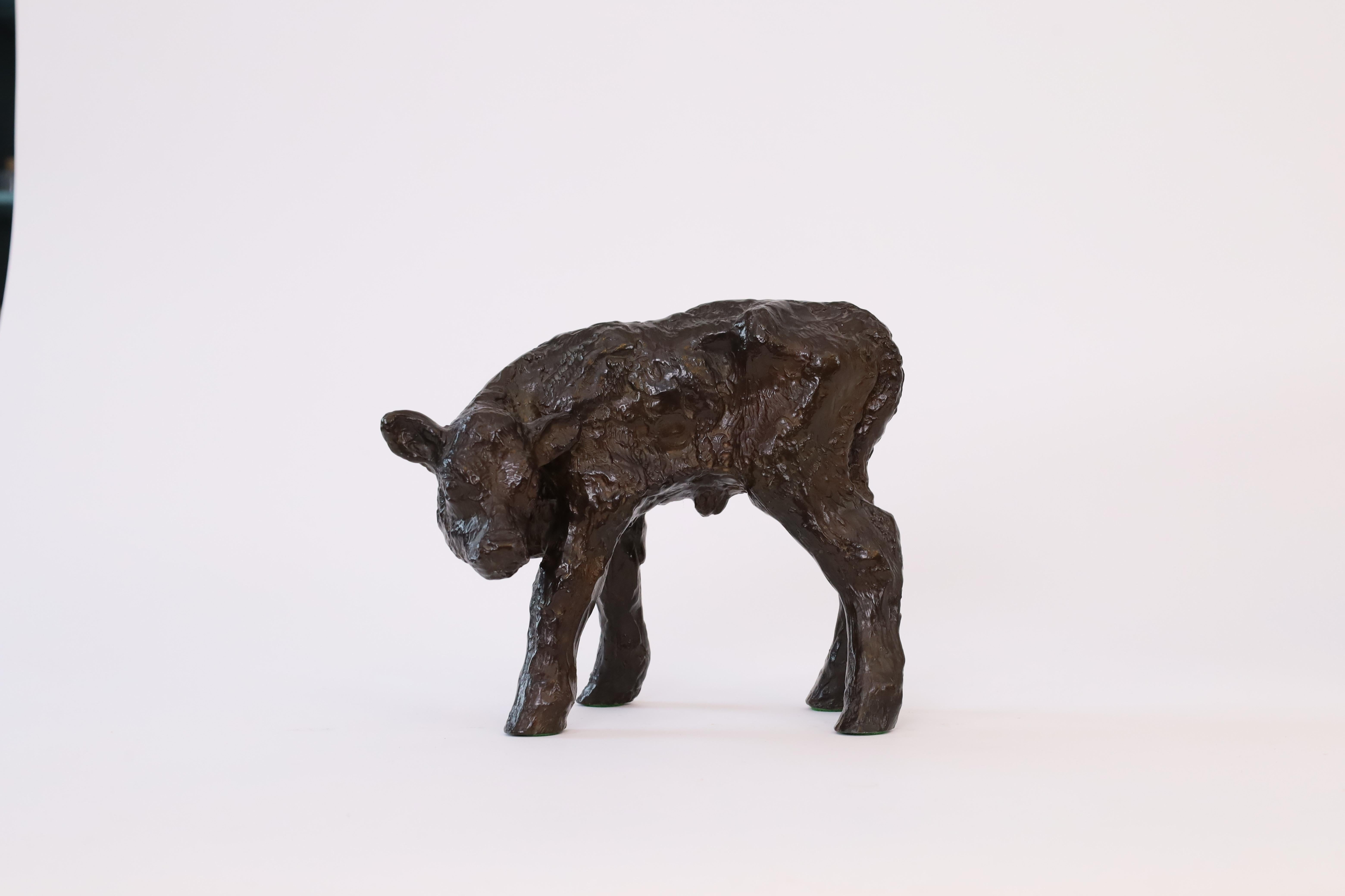 Mid-20th Century Calf sculpture designed by Gudrun Lauesen for Just Andersen, 1940s, Denmark For Sale