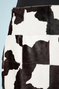 Calfskin Patchwork-Rock aus Kalbsleder mit Perlenbesatz auf Tüllsockel und Fransen Tom Ford