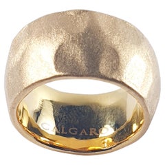 Calgaro 18 Karat Satinierter Roségold Ring mit Martel Textur