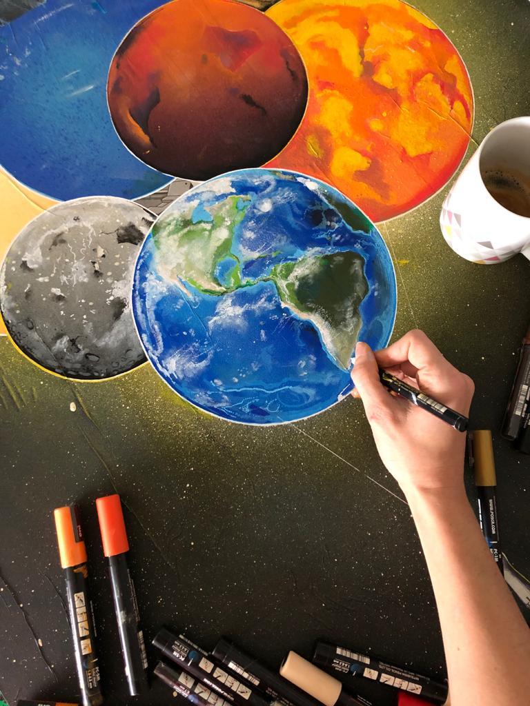 Cali - Fly Me to The Moon 2020 (en anglais) - Painting de CALI 
