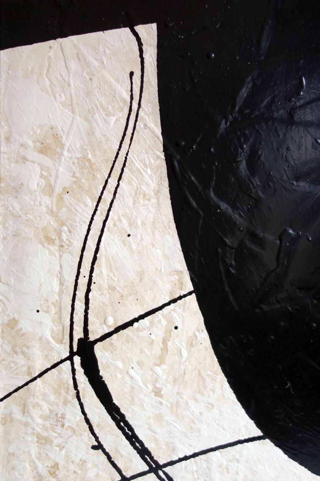 ABSTRACT Forme Texture Black White Artista francese contemporaneo Cali Rezo in vendita 1