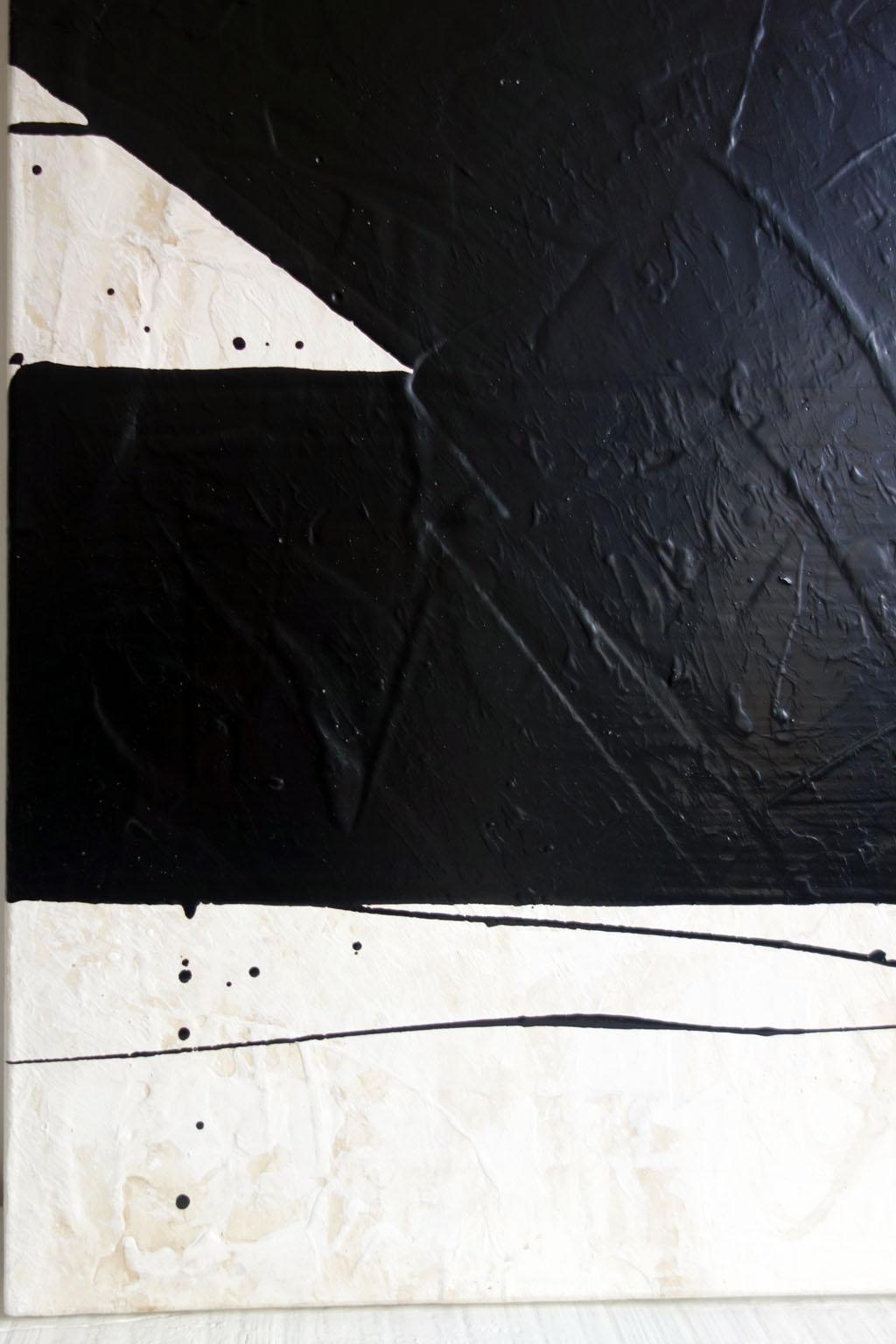 ABSTRACT Forme Texture Black White Artista francese contemporaneo Cali Rezo in vendita 1