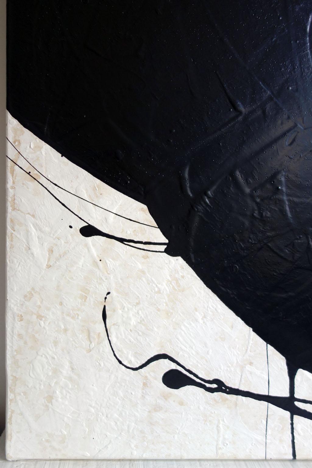 ABSTRACT Forme Texture Black White Artista francese contemporaneo Cali Rezo in vendita 1