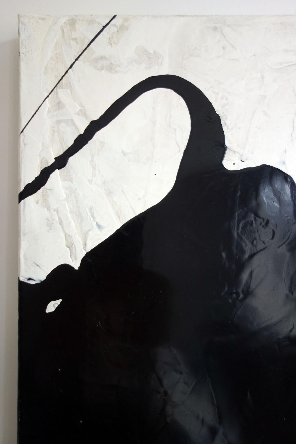 ABSTRACT Forme Texture Black White Artista francese contemporaneo Cali Rezo in vendita 2