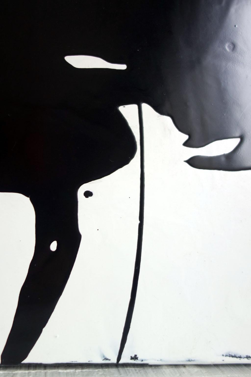ABSTRACT Forme Texture Black White Artista francese contemporaneo Cali Rezo in vendita 2