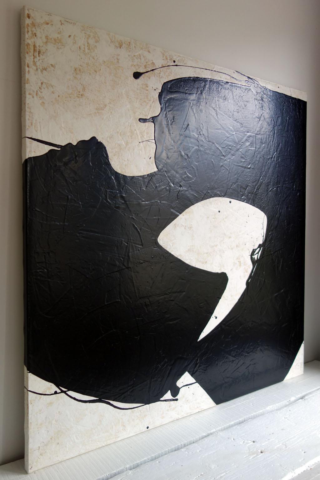 ABSTRACT Forme Texture Black White Artista francese contemporaneo Cali Rezo in vendita 4