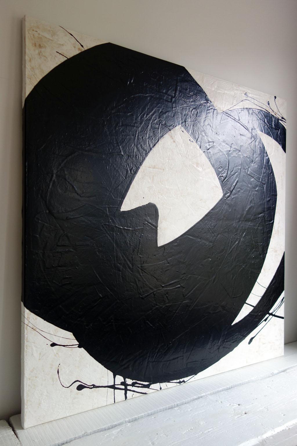 ABSTRACT Forme Texture Black White Artista francese contemporaneo Cali Rezo in vendita 4