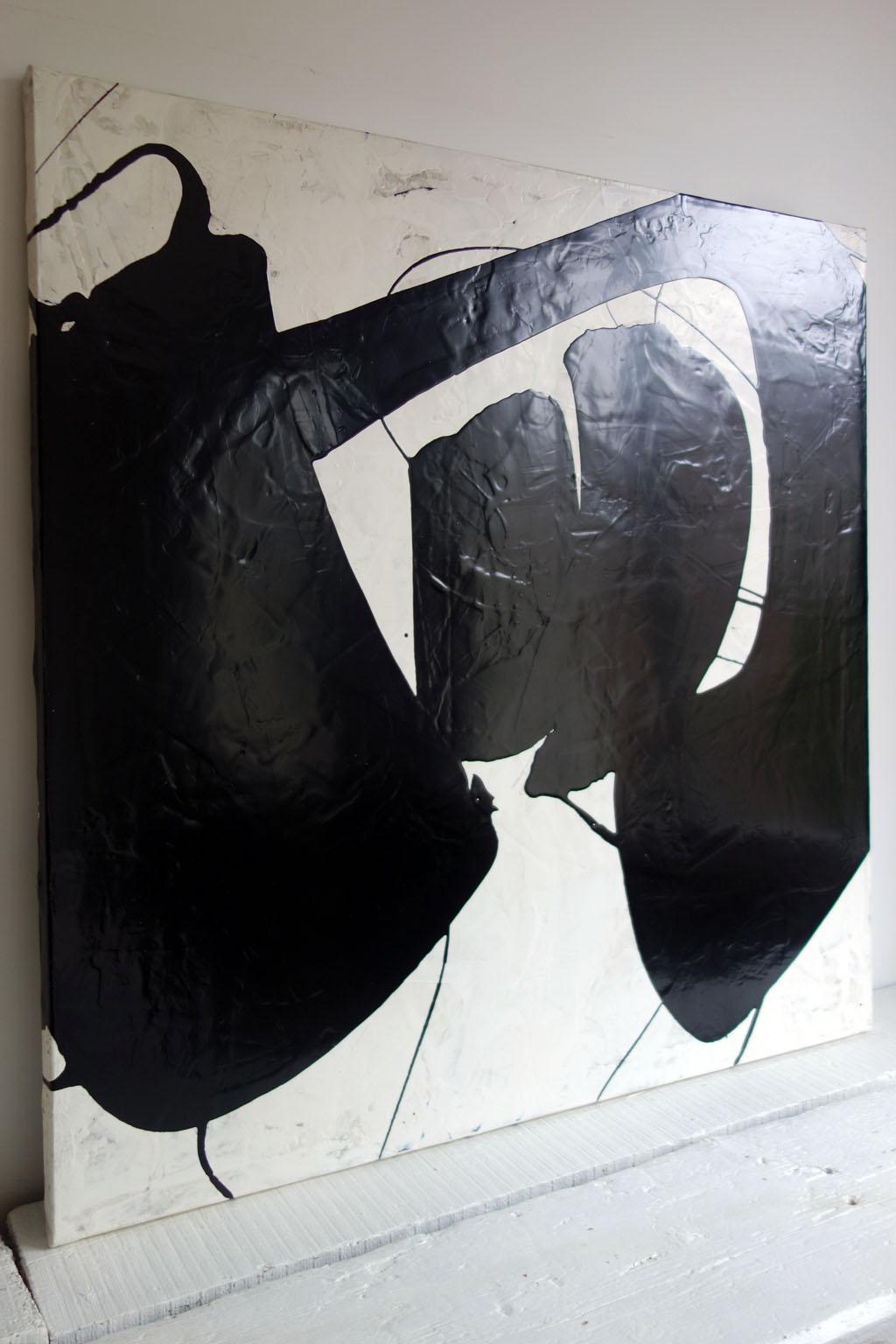 ABSTRACT Forme Texture Black White Artista francese contemporaneo Cali Rezo in vendita 5