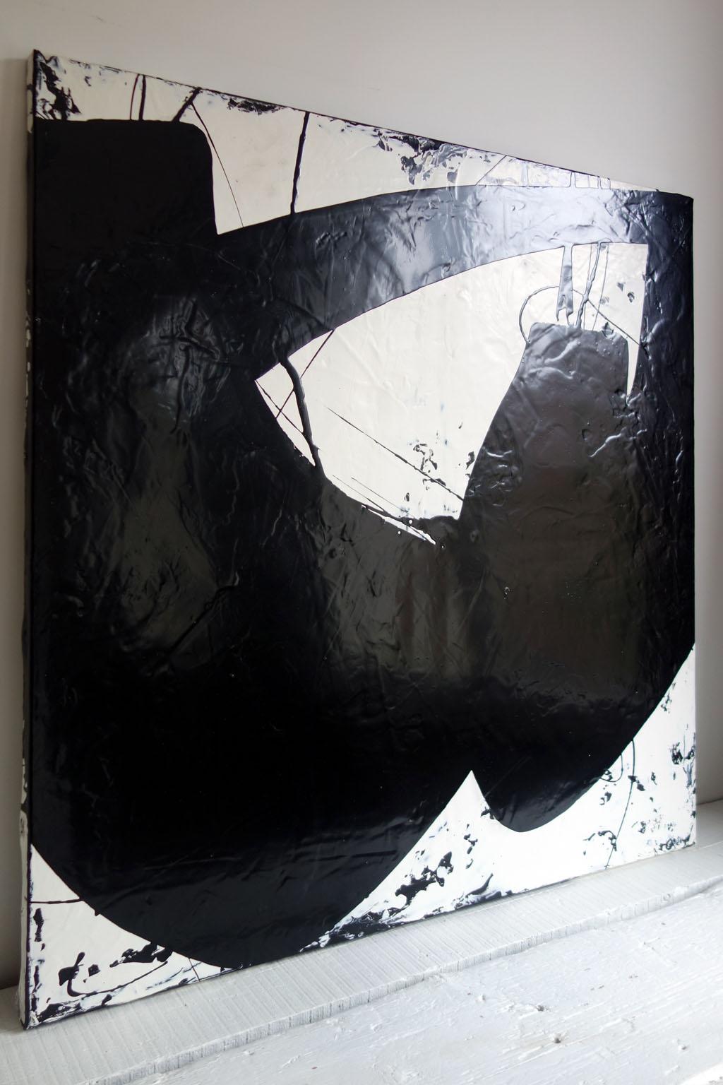 ABSTRACT Forme Texture Black White Artista francese contemporaneo Cali Rezo in vendita 5