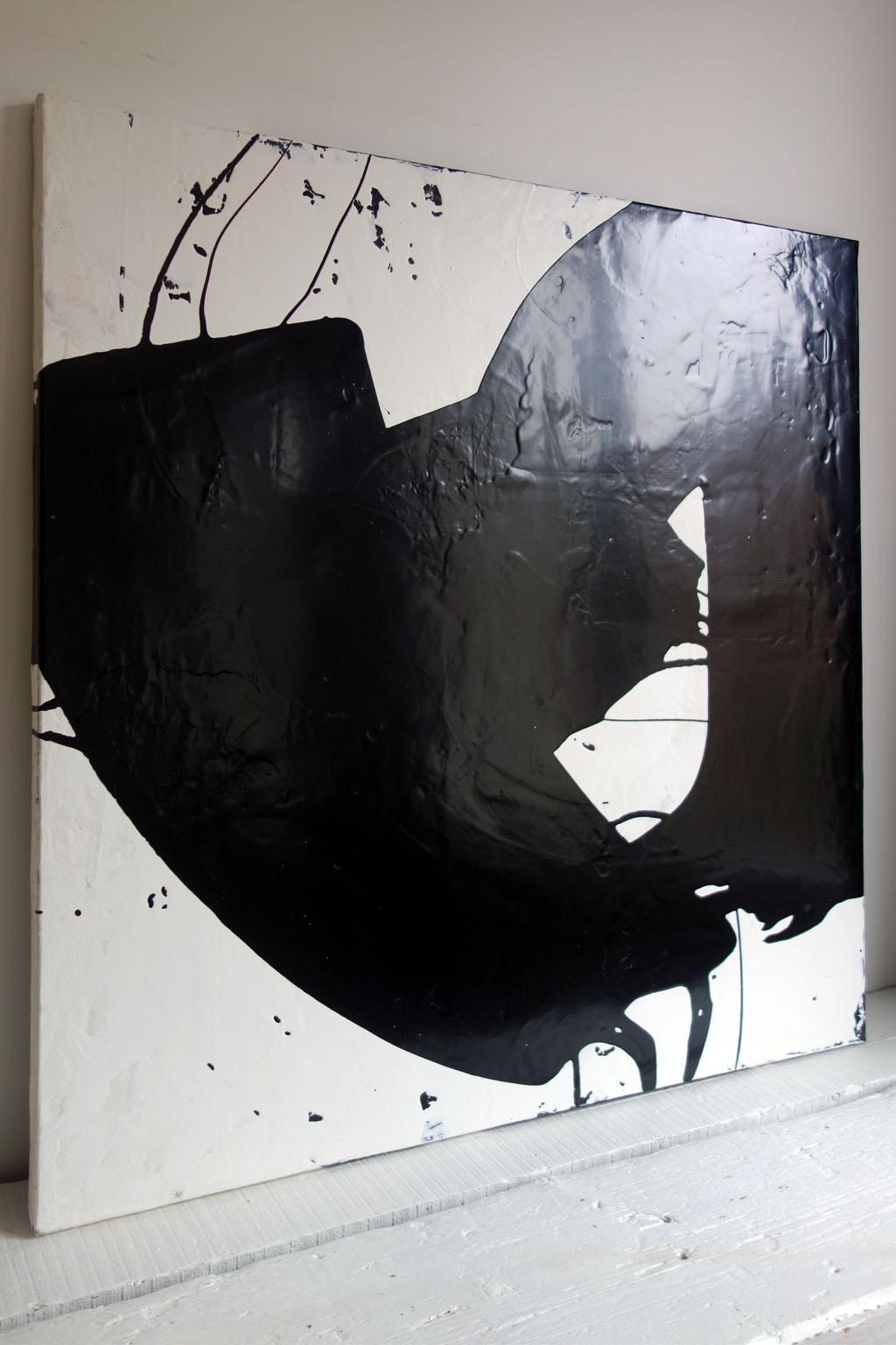 ABSTRACT Forme Texture Black White Artista francese contemporaneo Cali Rezo in vendita 5