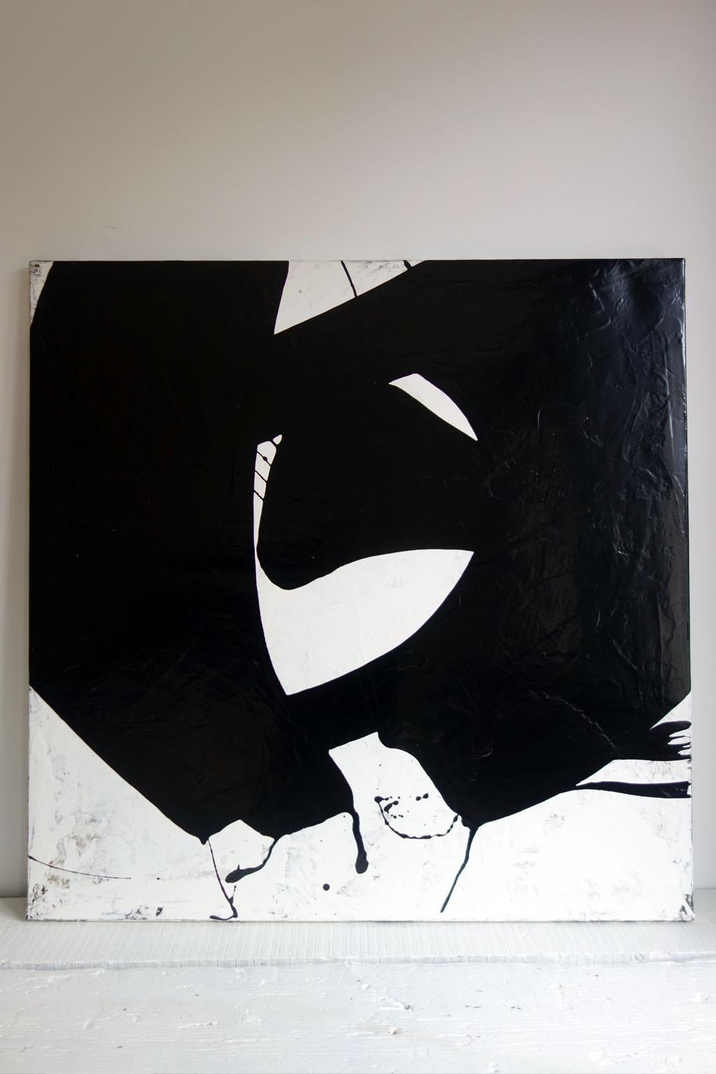 ABSTRACT Forme Texture Black White Artista francese contemporaneo Cali Rezo in vendita 5