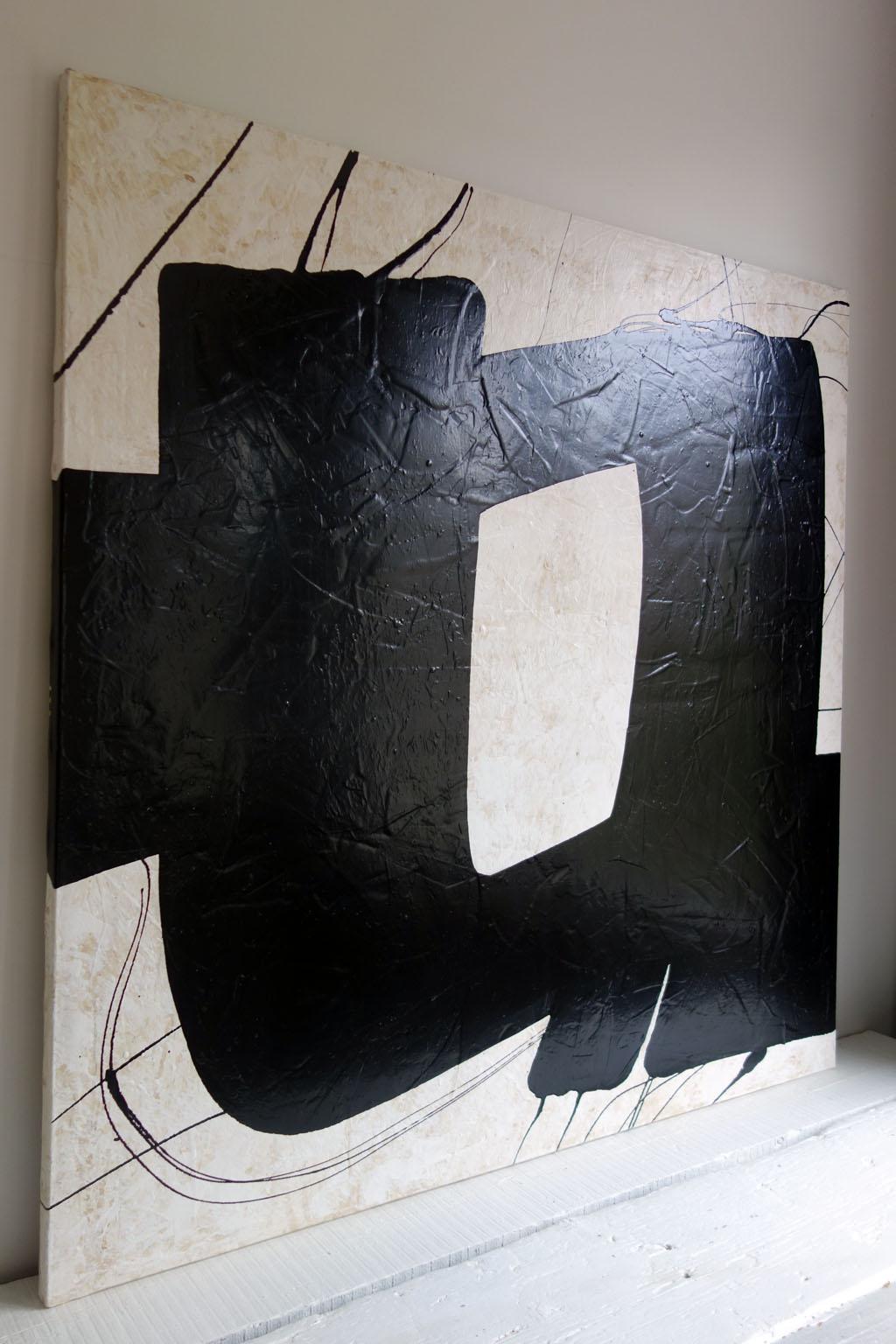 ABSTRACT Forme Texture Black White Artista francese contemporaneo Cali Rezo in vendita 5