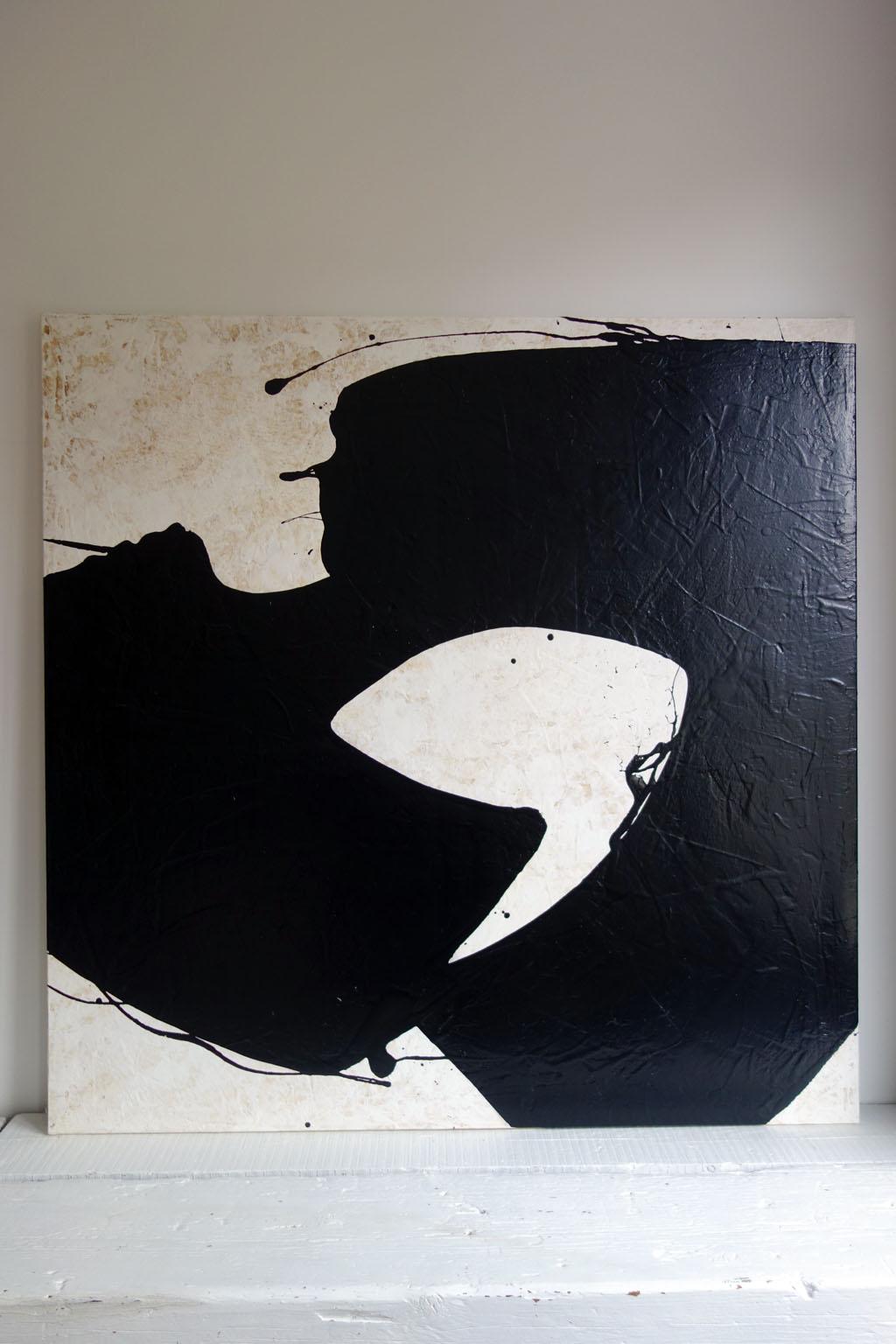 ABSTRACT Forme Texture Black White Artista francese contemporaneo Cali Rezo in vendita 5