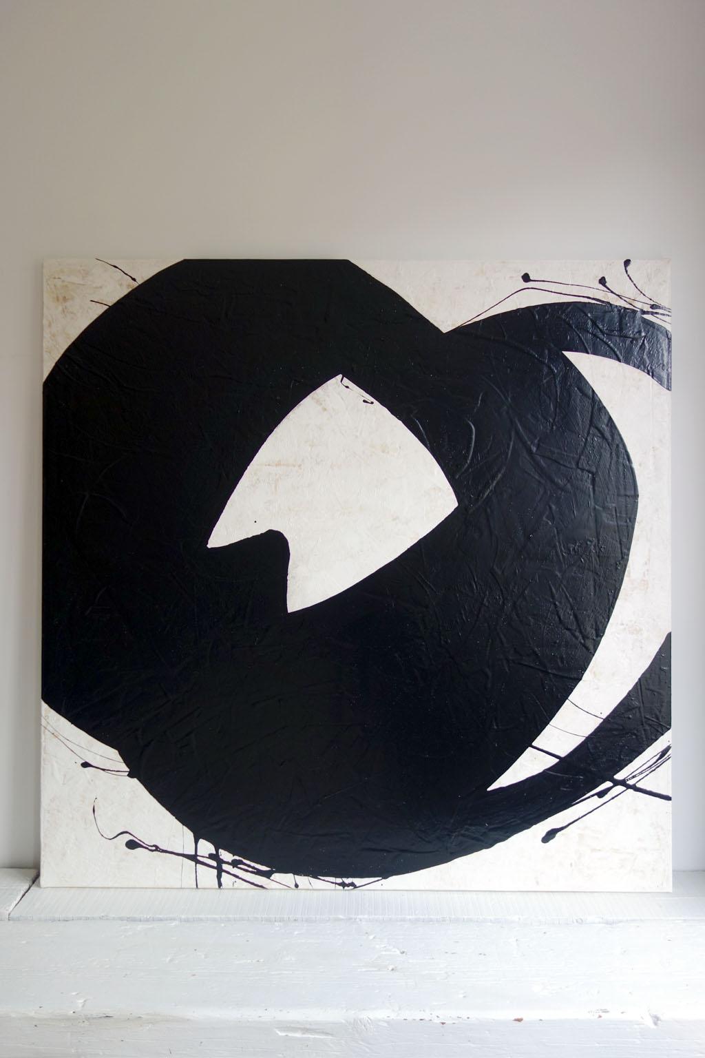 ABSTRACT Forme Texture Black White Artista francese contemporaneo Cali Rezo in vendita 5