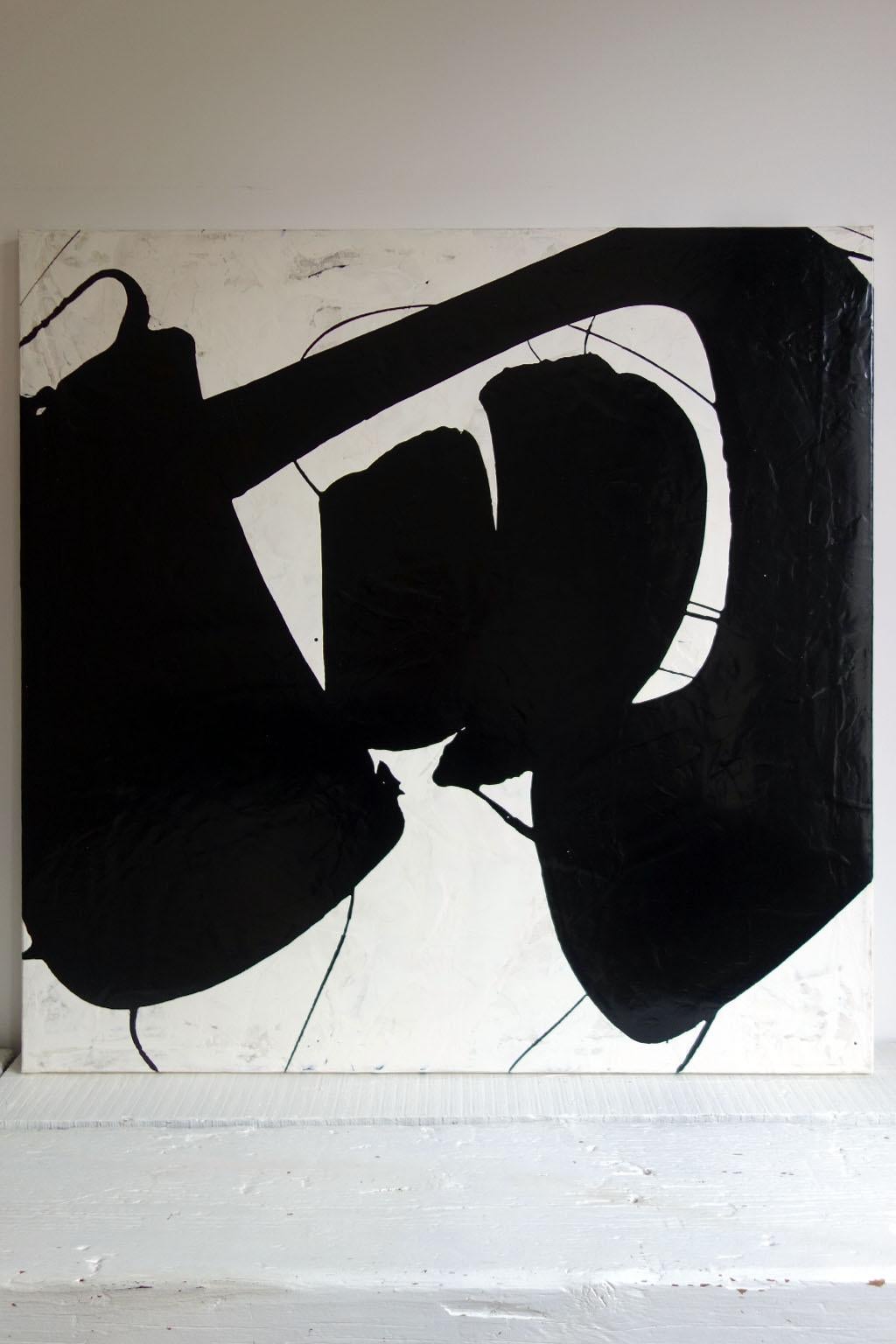 ABSTRACT Forme Texture Black White Artista francese contemporaneo Cali Rezo in vendita 6