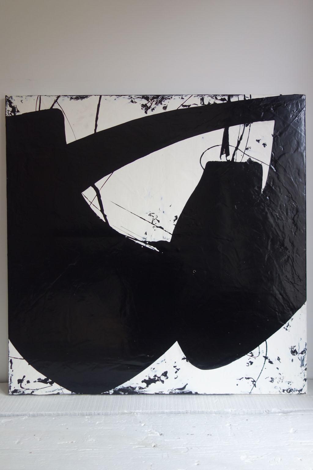 ABSTRACT Forme Texture Black White Artista francese contemporaneo Cali Rezo in vendita 6