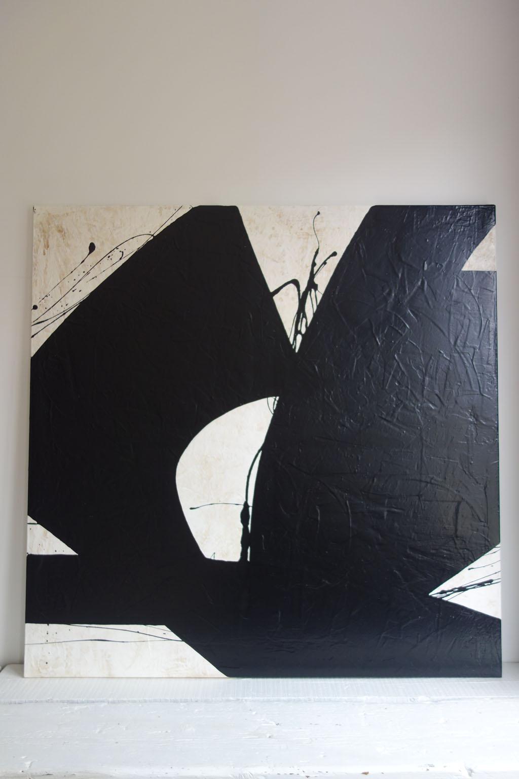 ABSTRACT Forme Texture Black White Artista francese contemporaneo Cali Rezo in vendita 6