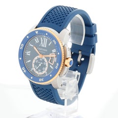 Montre homme Calibre de Cartier Diver Grande montre en or rose 18k et acier W2CA0008 3729