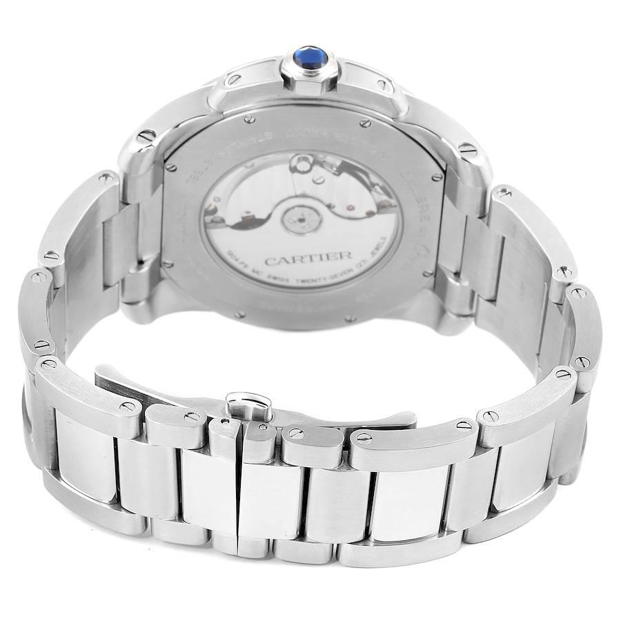 Calibre De Cartier Silver Dial Steel Automatic Mens Watch W7100015 For Sale 1