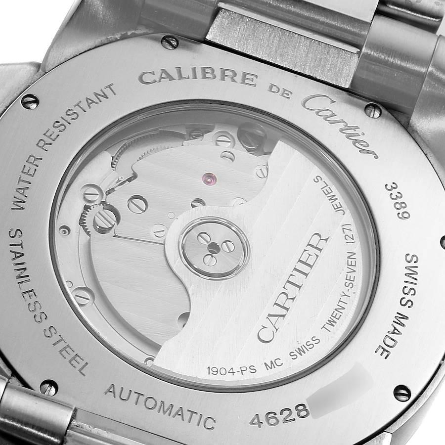 Calibre De Cartier Stainless Steel Black Dial Mens Watch W7100016 2