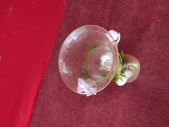 Calice in Vetro Soffiato Di Murano Con Rose