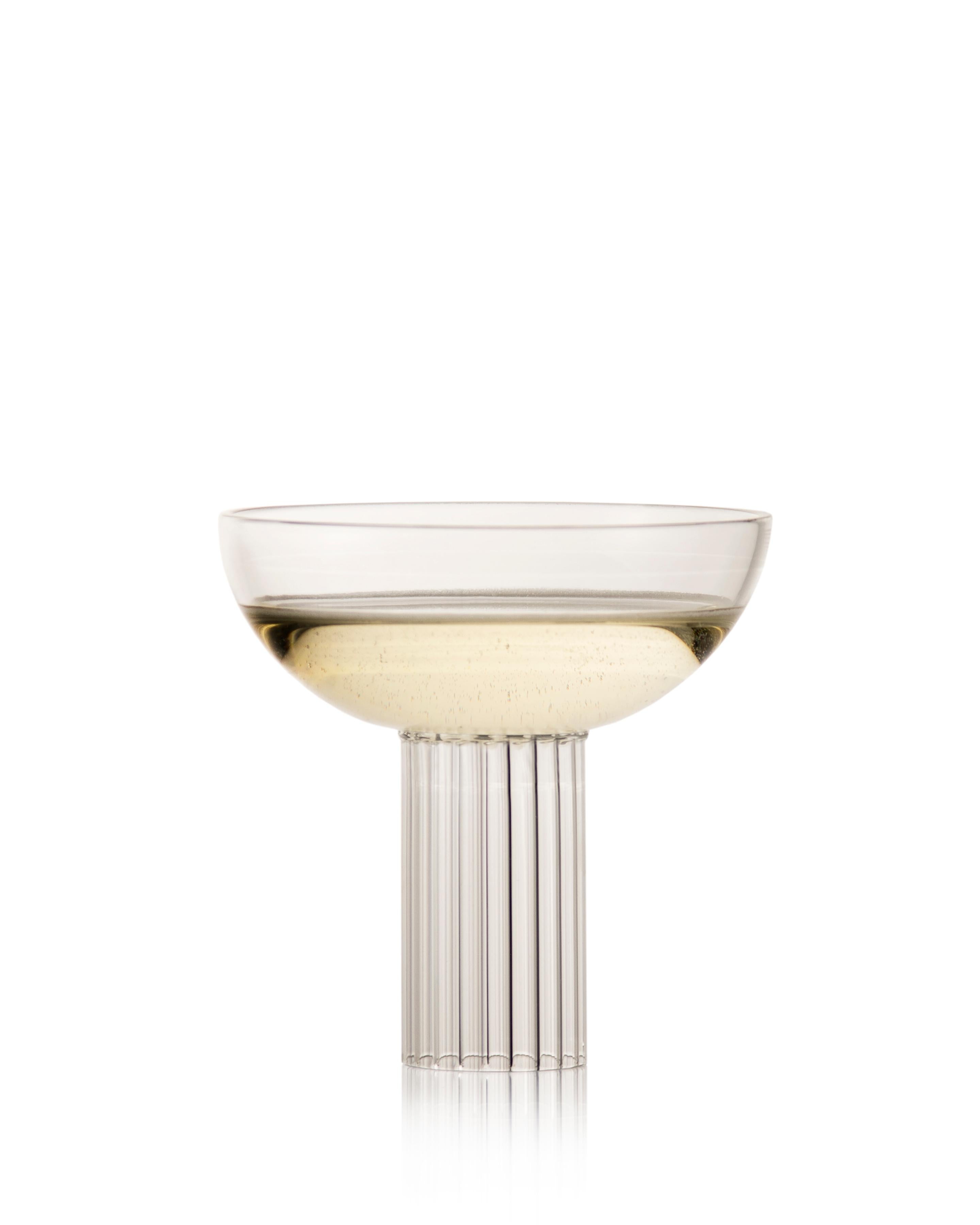 Fait main Trio de verres contemporains Calici Milanesi par Agustina Bottoni - Fait à la main en Italie en vente
