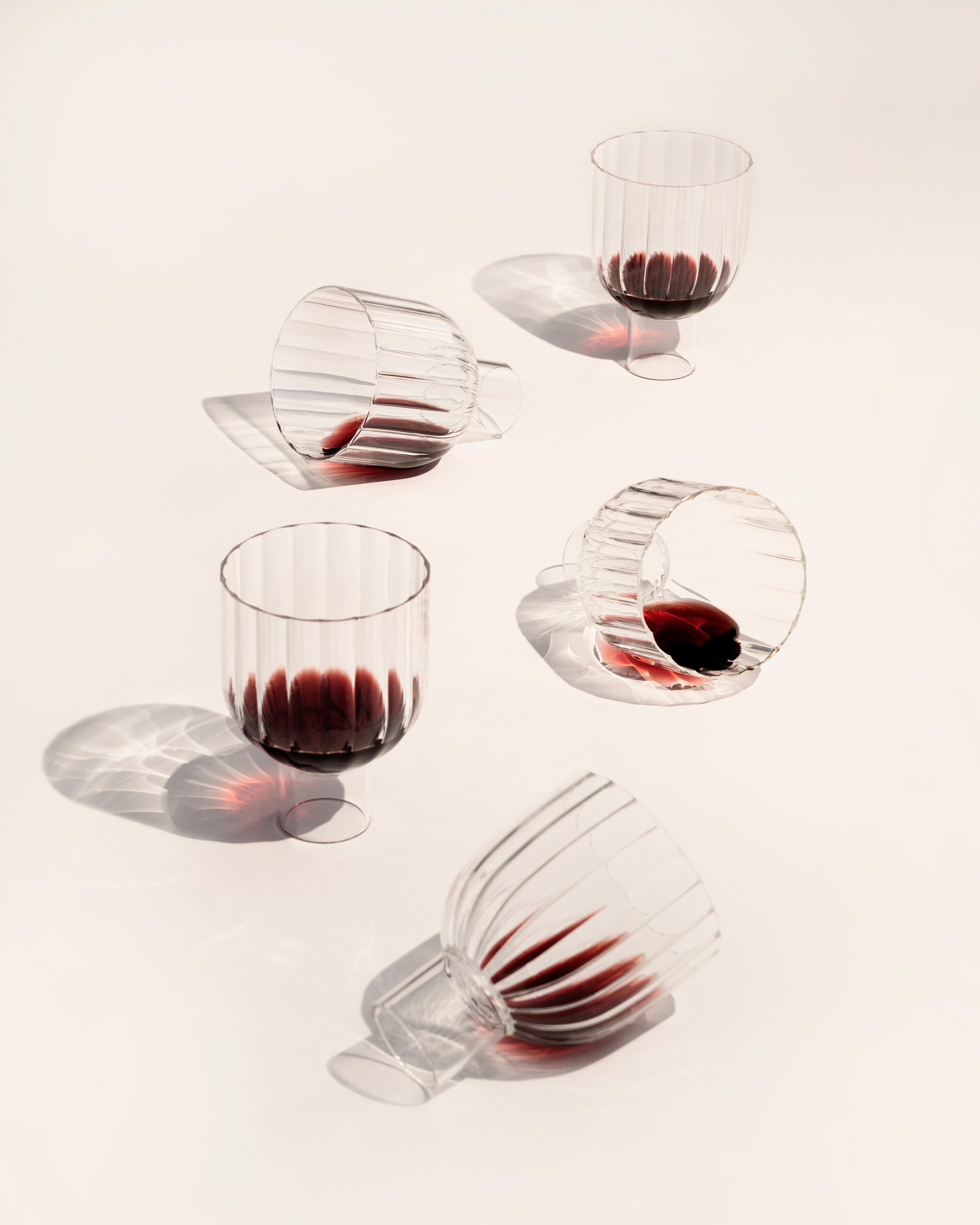 Italian Calici Milanesi Contemporary Wine Glass by Agustina Bottoni — Handmade in Italy For Sale