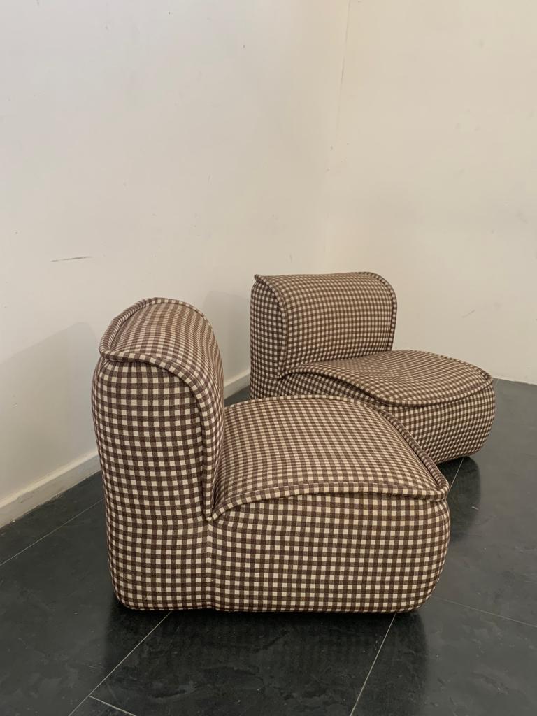 Fabric Calida Lounge Chair by Giudici for Coim, 1970s, Set of 2