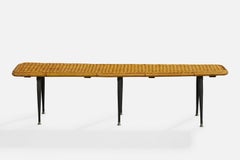 Calif-Asia, banc, métal, bambou, rotin, USA, années 1950