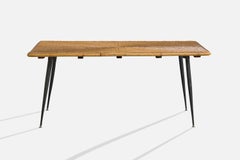 Calif-Asia, Tavolo da pranzo, Metallo, Bambù, Asia Rattan, USA, anni '50