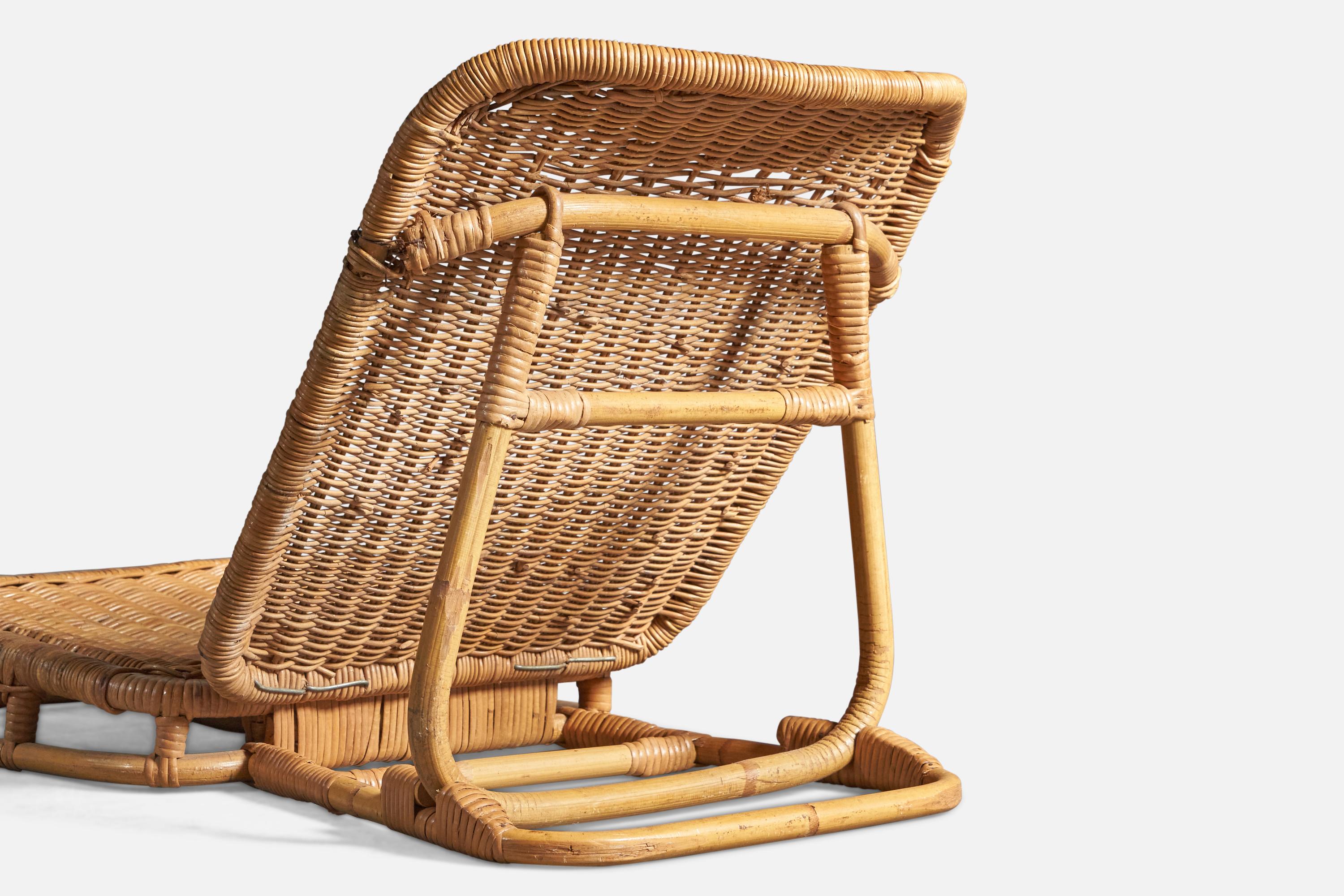 American Calif-Asia, Lounge Chairs, Rattan, Bamboo, USA, 1950s