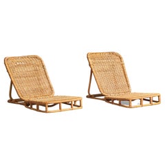 Calif-Asia, Lounge Chairs, Rattan, Bamboo, USA, 1950s