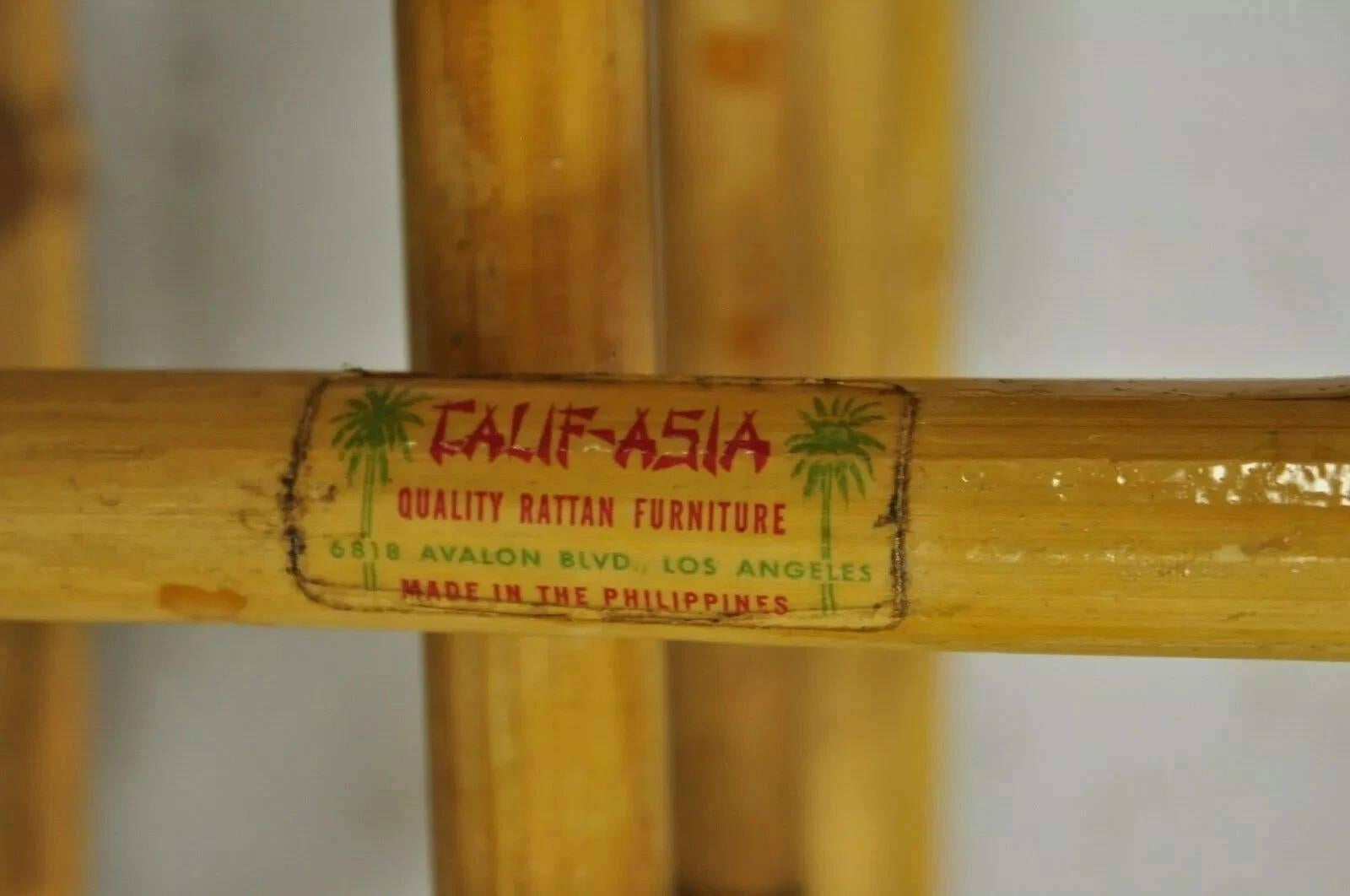 Asia Rattan Bamboo Cinese Chippendale Boho Tiki Portariviste (A) in vendita 3