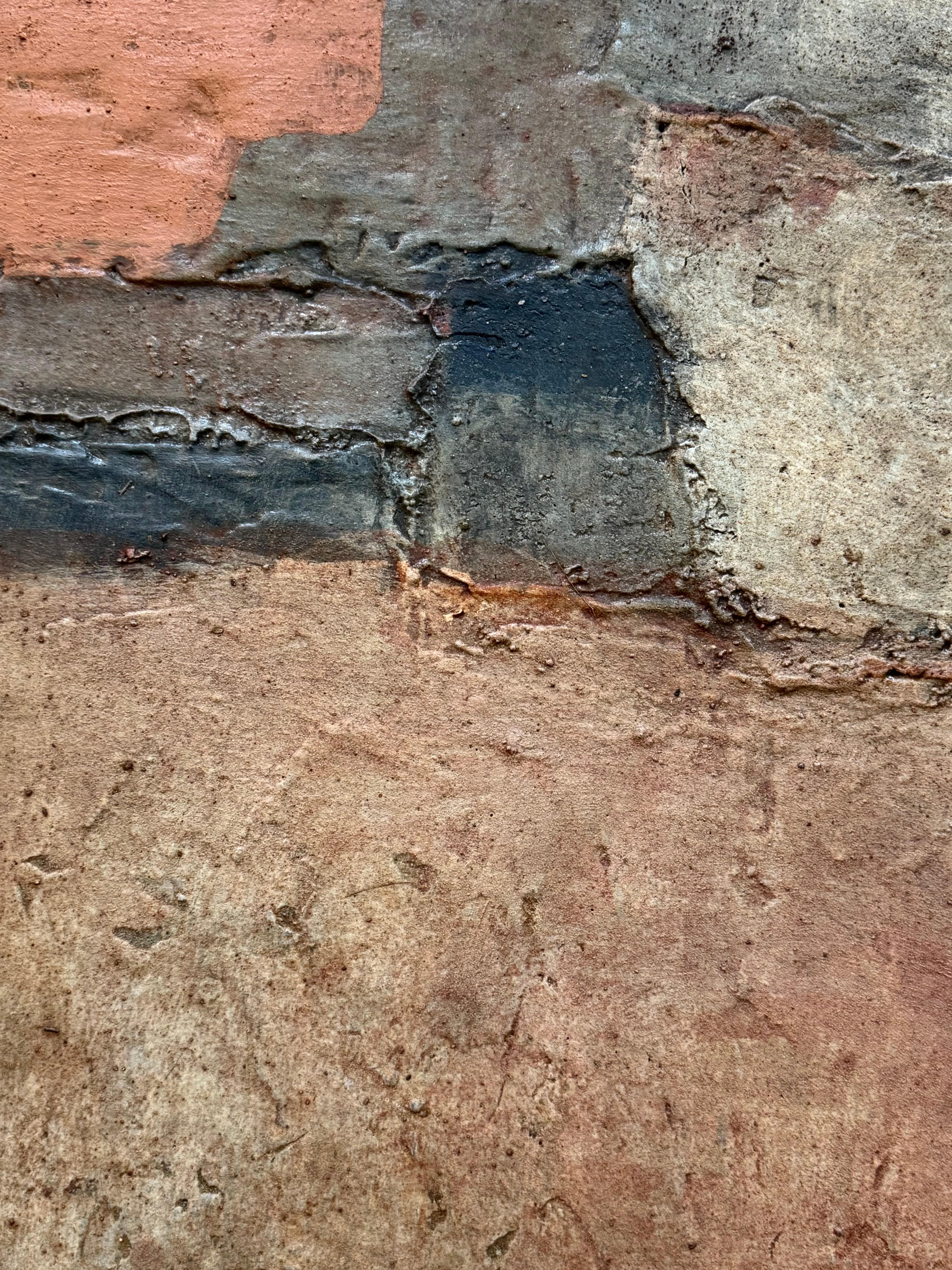 Artista californiano Louis Siegriest Arena y óleo Paisaje Abstracto mediados del siglo XX en venta