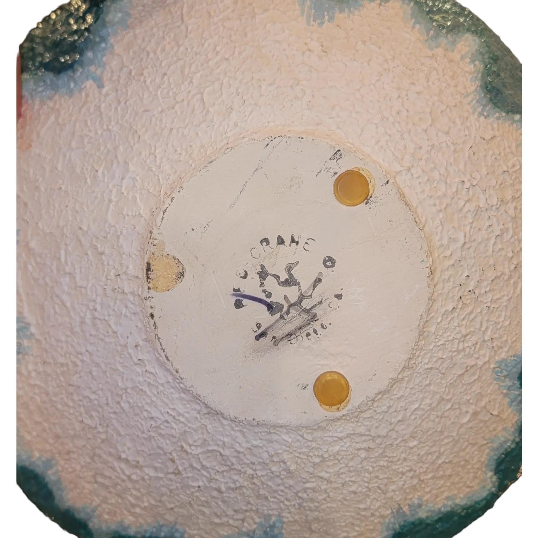 Americano Vaso in ceramica smaltata della California degli anni '80 in vendita