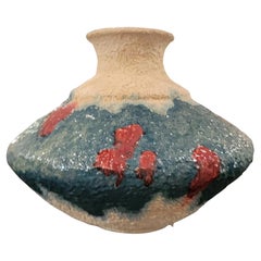 California 80s Glasierte Pottery Vase