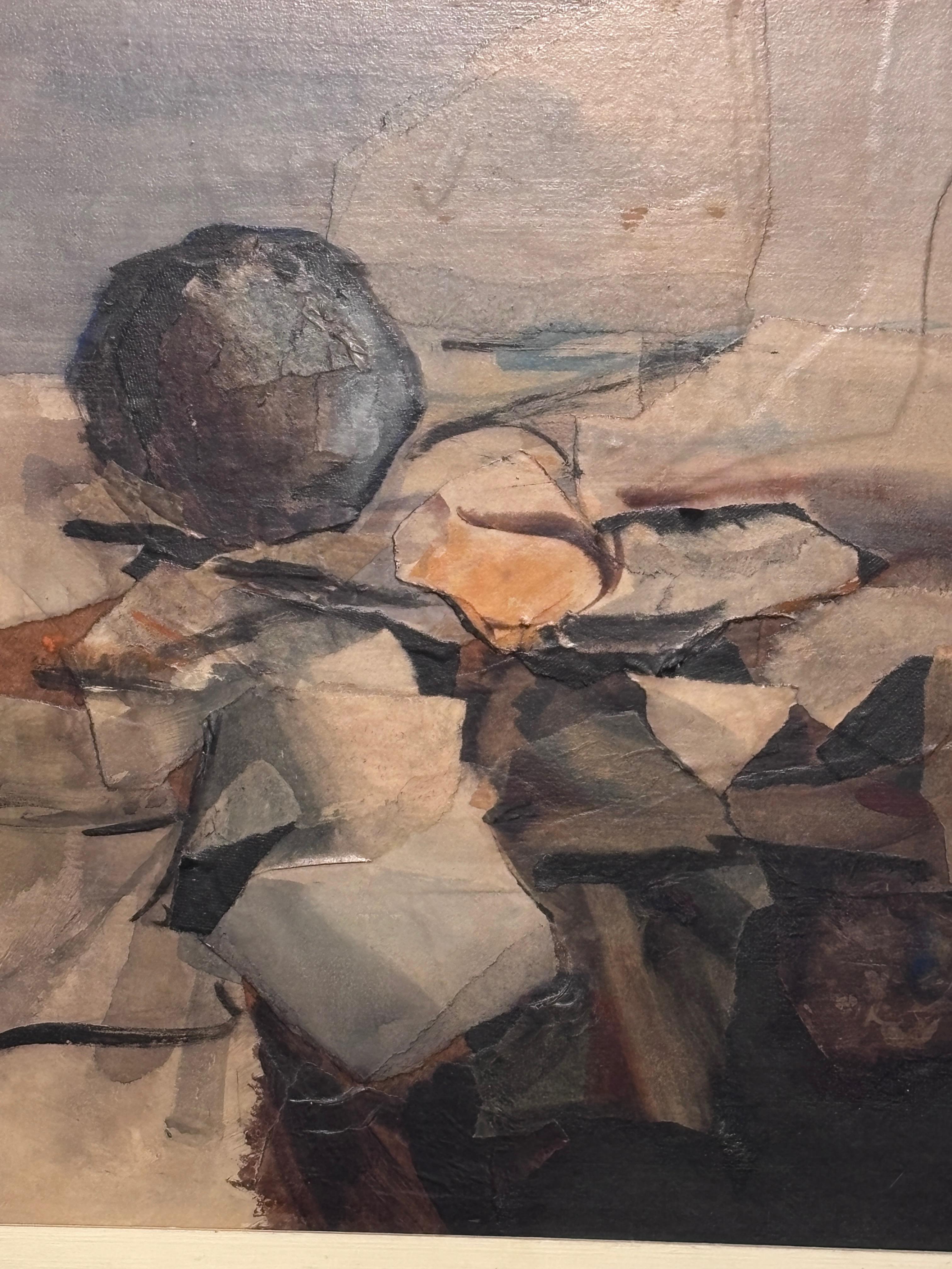 Mid-Century moderno L'artista californiano Alexander Nepote Pittura astratta moderna a tecnica mista del 1962 in vendita