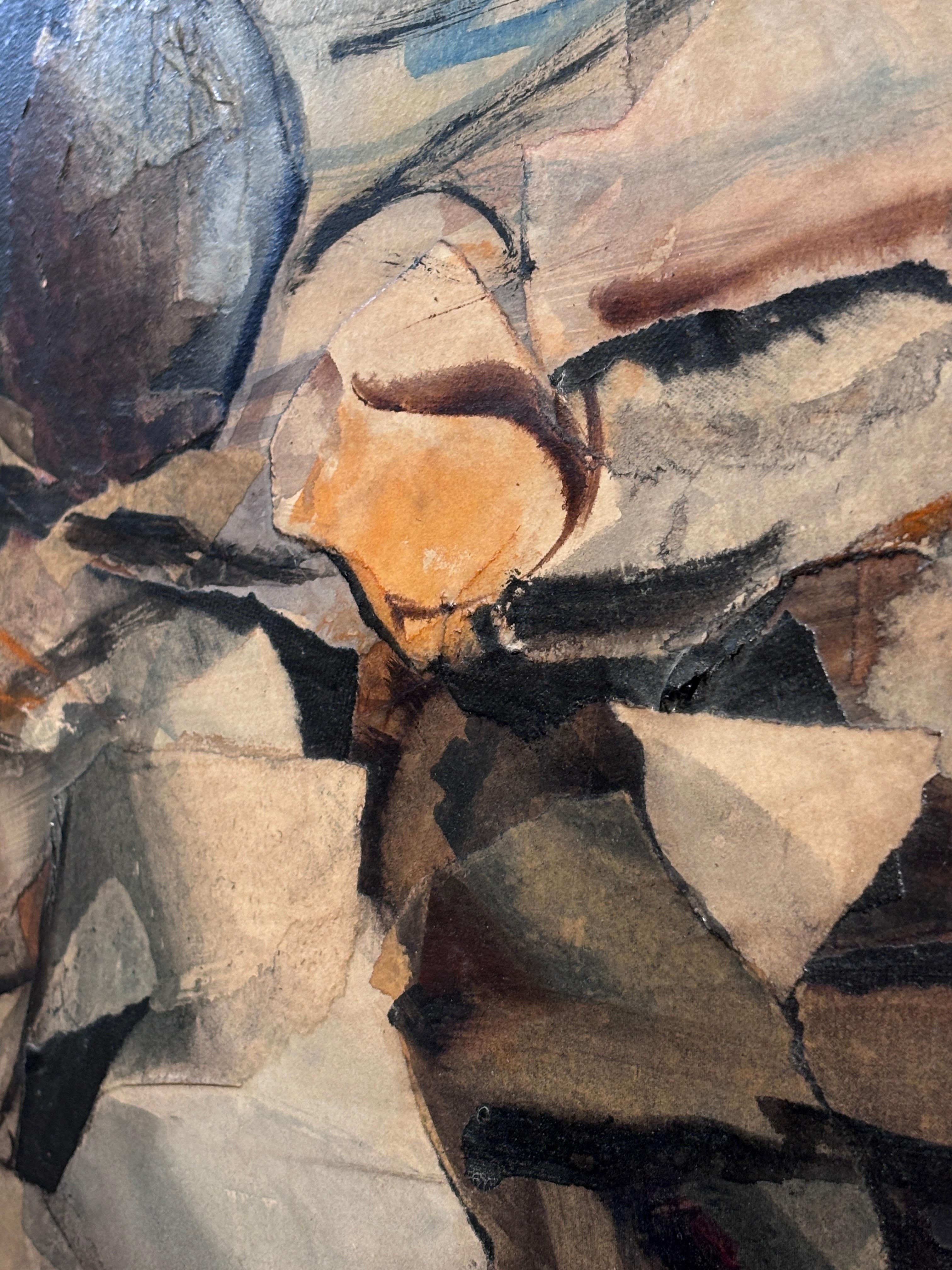 Dipinto a mano L'artista californiano Alexander Nepote Pittura astratta moderna a tecnica mista del 1962 in vendita