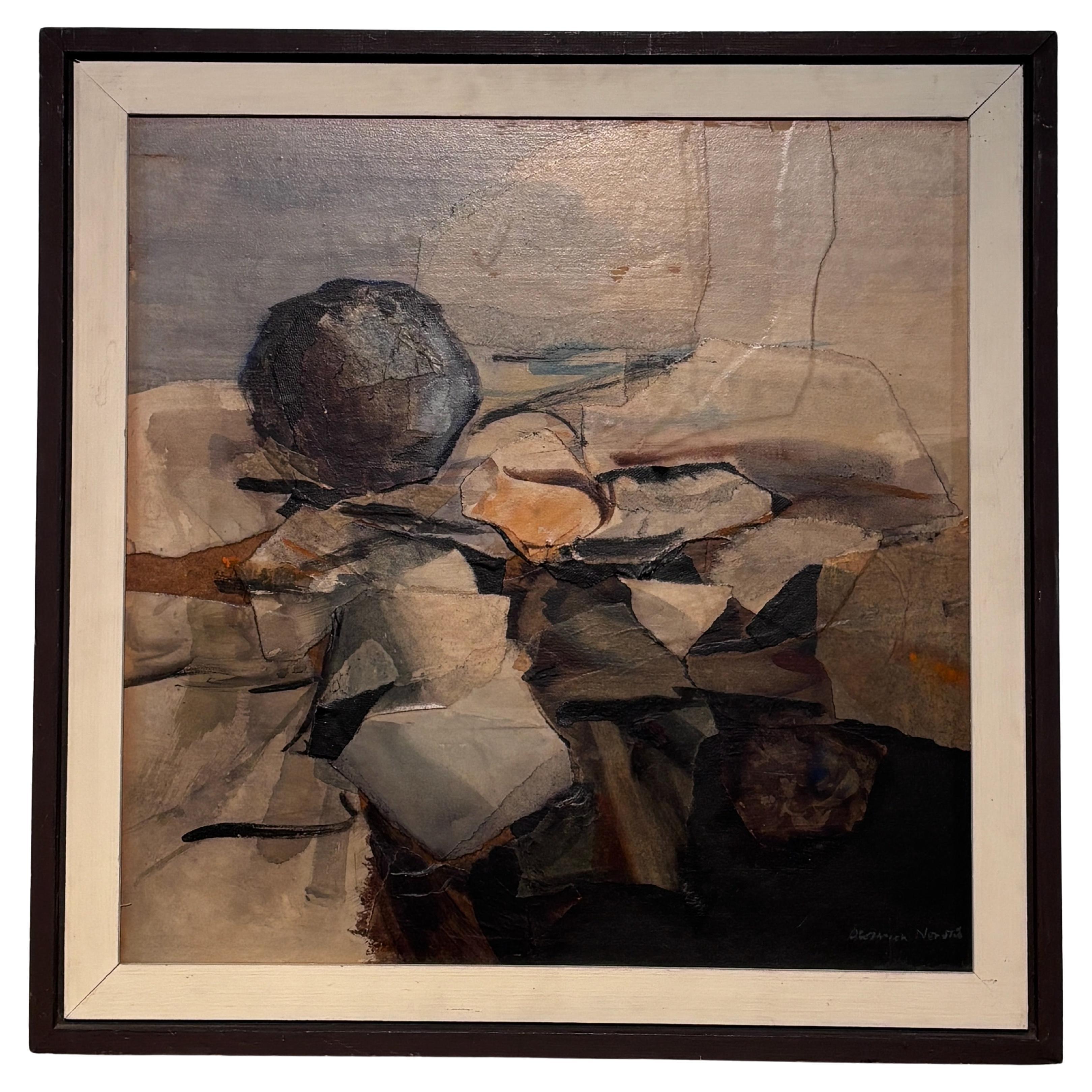 L'artista californiano Alexander Nepote Pittura astratta moderna a tecnica mista del 1962 in vendita