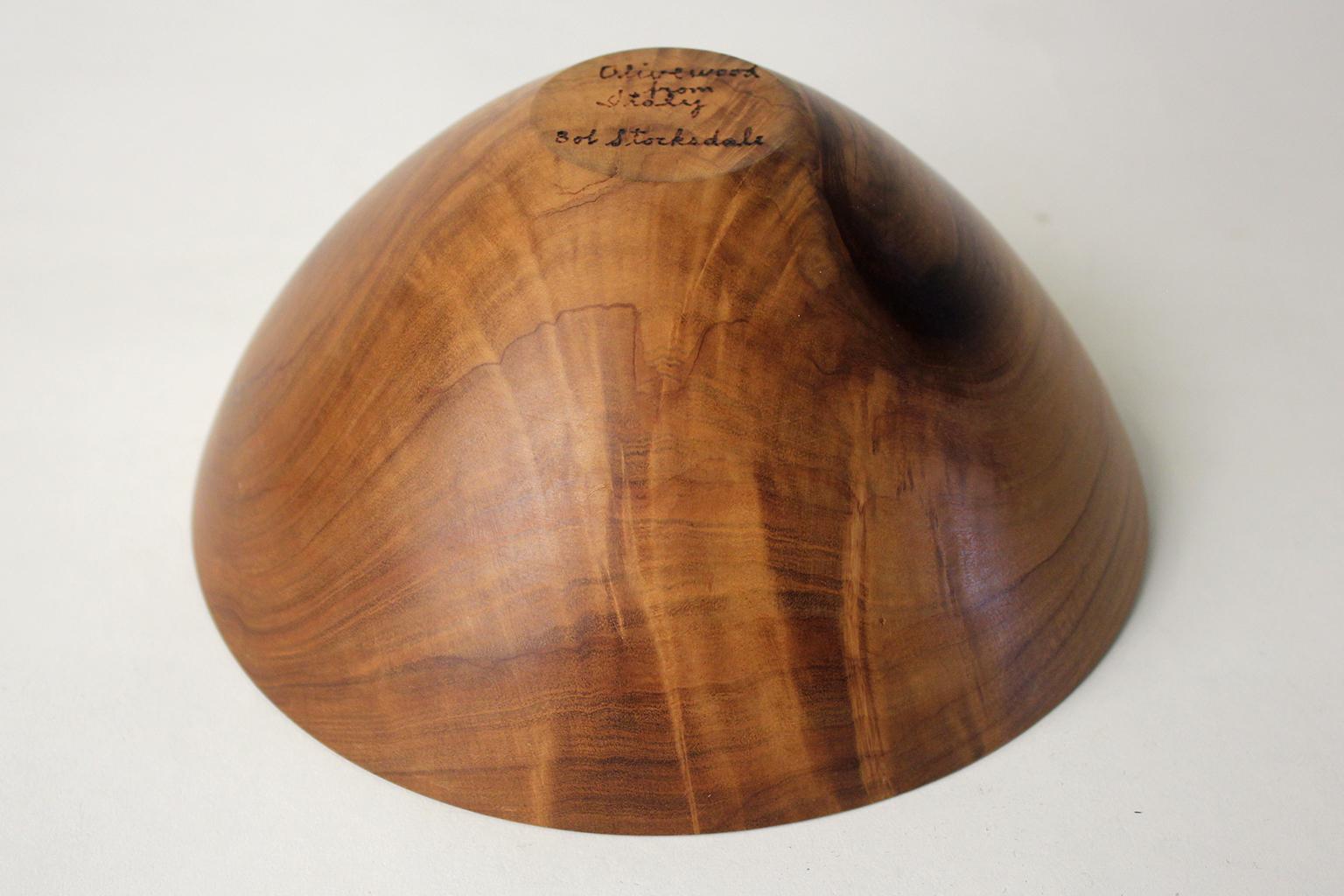 California Artist Bob Stocksdale Olive Wood Turned Art Bowl Vessel Sculpture For Sale 2