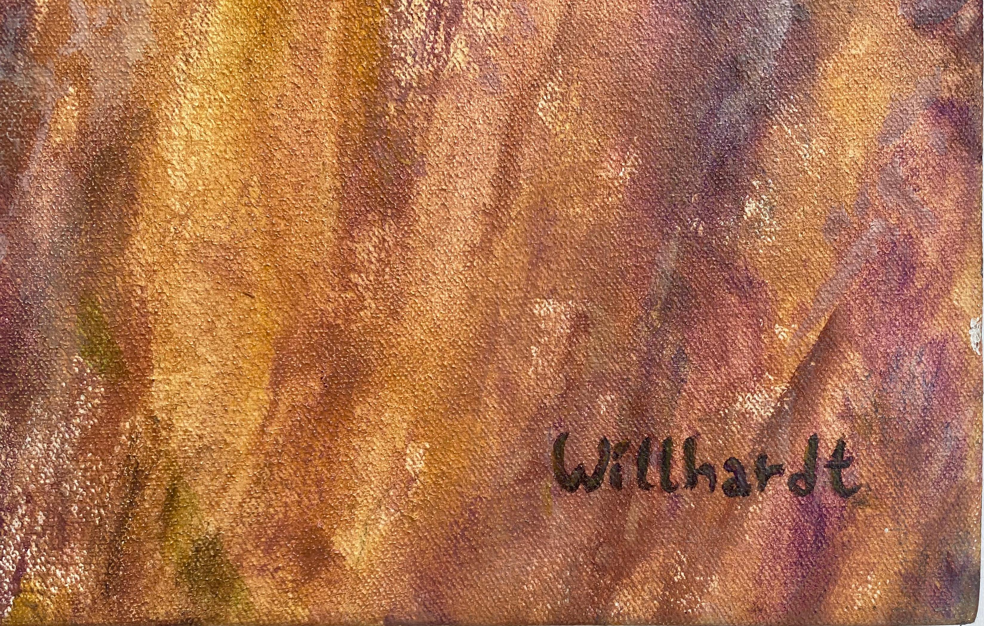 American California Artist Gail Willhardt Landscape Painting Tranquil Sunset Trail For Sale