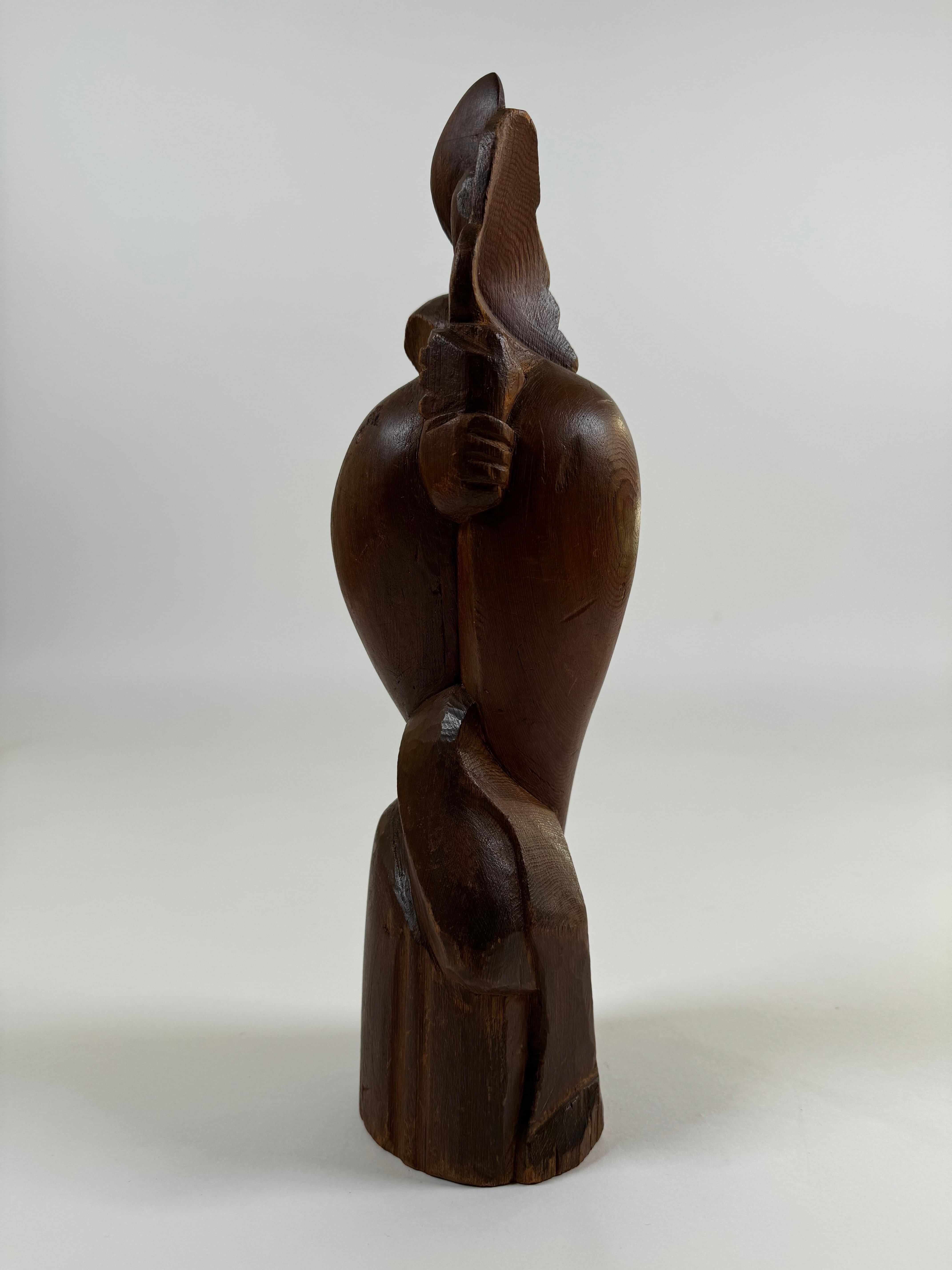 California Artist Richard Gentry Ayers Wooden Abstract Sculpture Circa 1930s In Good Condition In Oakland, CA