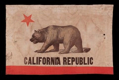 California "Bear" State Flag with 1912 Inscription Signed "D & M Co"