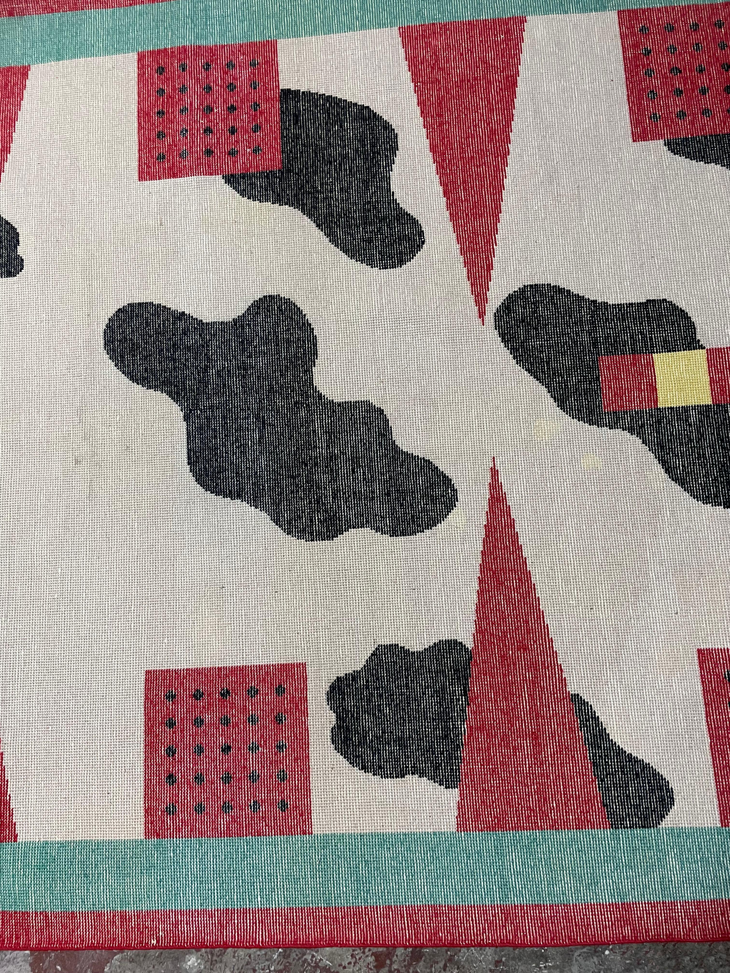 Hand-Woven California Carpet Designed in 1983 by Nathalie du Pasquier for Memphis Milano
