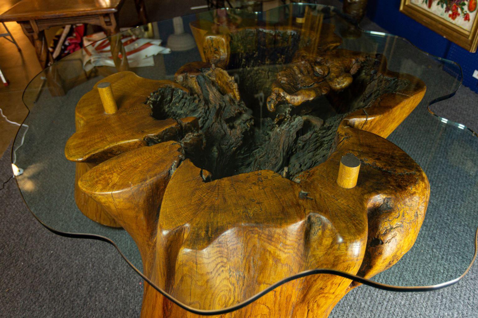 20th Century California Cedar Mid-Century Modern Tree Root Dining Table or Desk For Sale