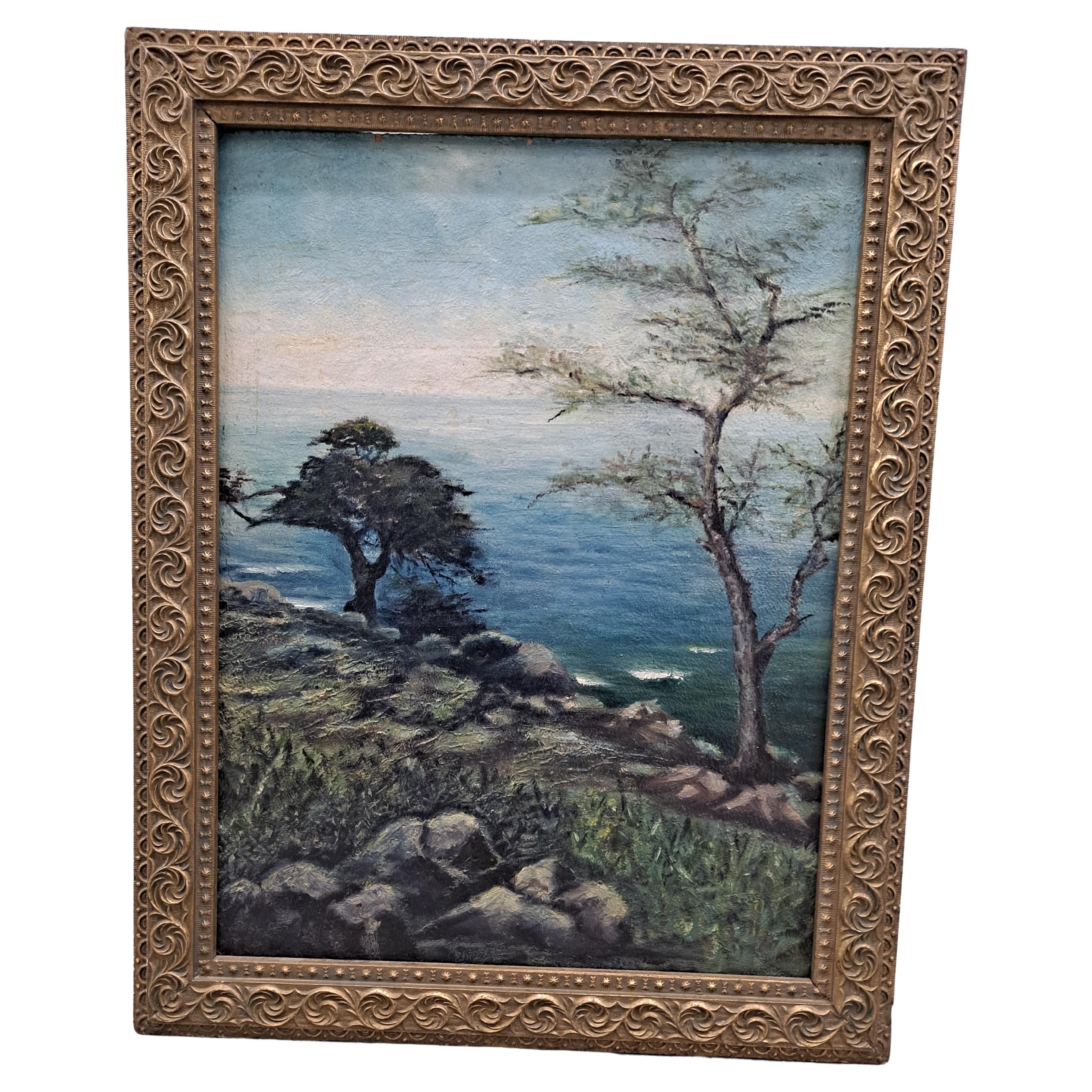 Peinture de paysage côtier californien en vente