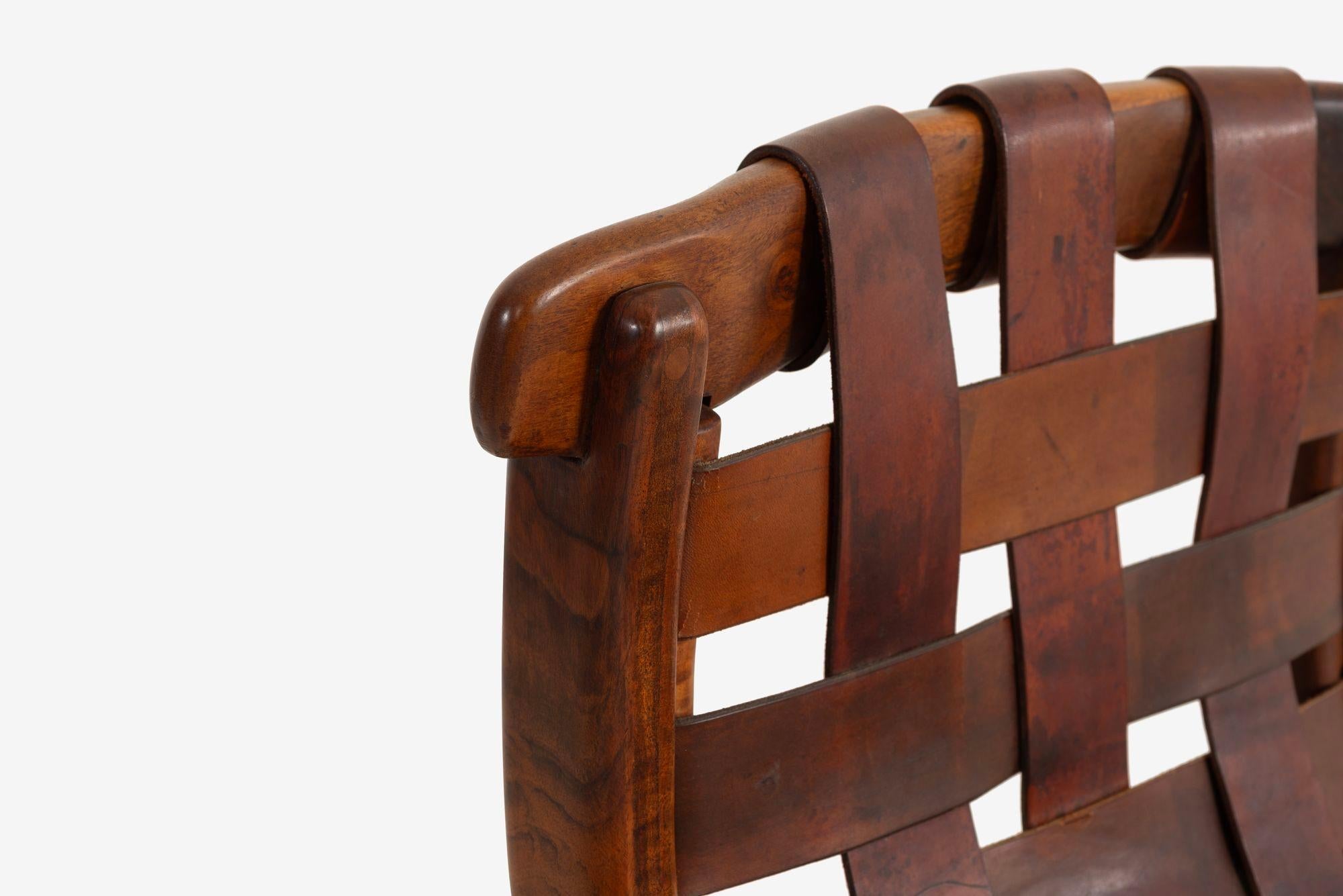 Hand-Crafted California Craft Arthur Espenet Carpenter Three Leg Counter Stool in Walnut For Sale
