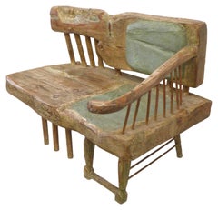 California Craft Fantasy Furniture Wood Settee